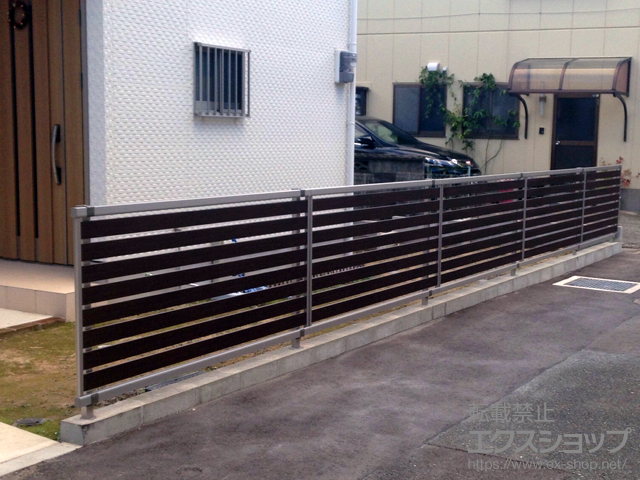 福岡県福岡市ののフェンス・柵 ルシアスフェンスF04型 自由柱施工 施工例