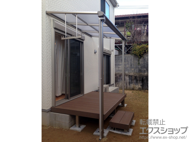 福岡県福岡市ののウッドデッキ リウッドデッキ 200＋独立式リウッドステップ2型 施工例