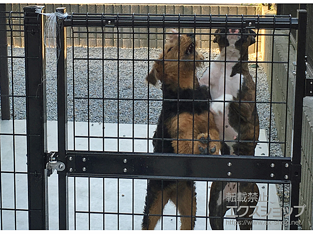 香川県高松市のの門扉 ハイグリッド門扉N8型 片開き 柱使用 施工例