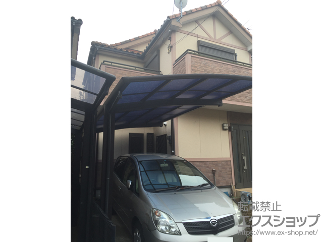 千葉県船橋市ののカーポート プレシオスポート 積雪〜20cm対応＋着脱式補助柱 2本入り×1セット 施工例