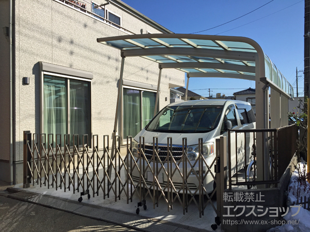 埼玉県朝霞市ののカーゲート トリップゲート RB型 ノンレール 片開き 49S 施工例