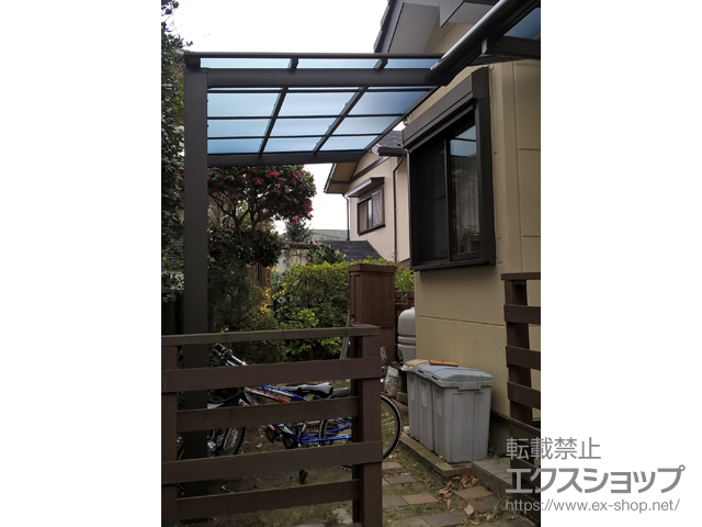 神奈川県海老名市ののサイクルポート・駐輪場 ネスカFミニ (フラットスタイル) 積雪〜20cm対応 施工例