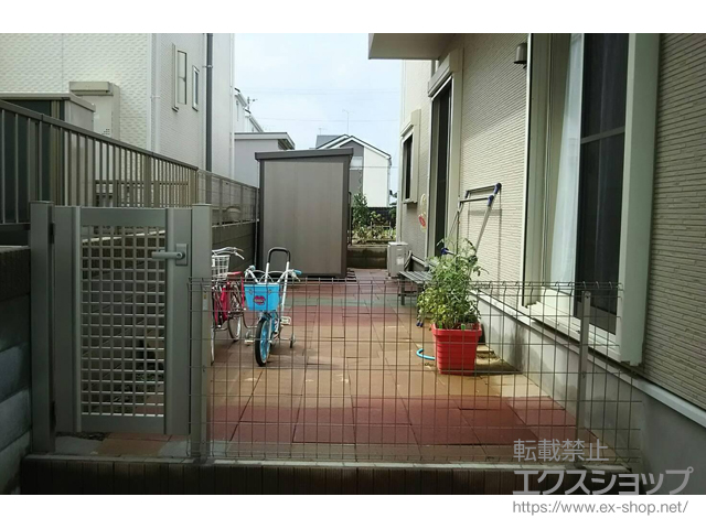 千葉県千葉市ののフェンス・柵 イーネットフェンス1F型 自由柱＜水平地＞ 施工例