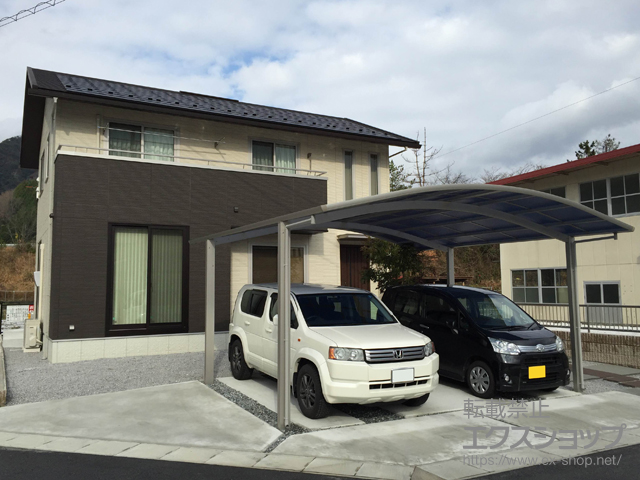 岡山県新見市ののカーポート プレシオスポート ワイド 積雪〜20cm対応 施工例