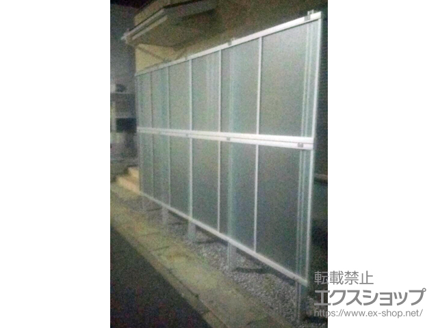 埼玉県坂戸市ののフェンス・柵 ライシスフェンスP型 フリーポールタイプ＜多段柱仕様＞ 施工例