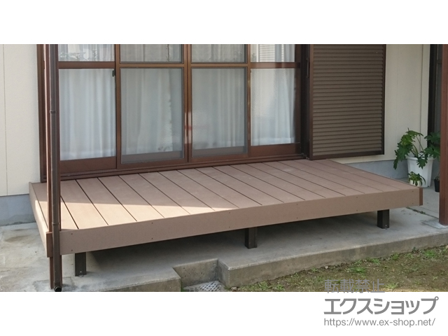 熊本県八代市ののウッドデッキ 樹ら楽ステージ 施工例