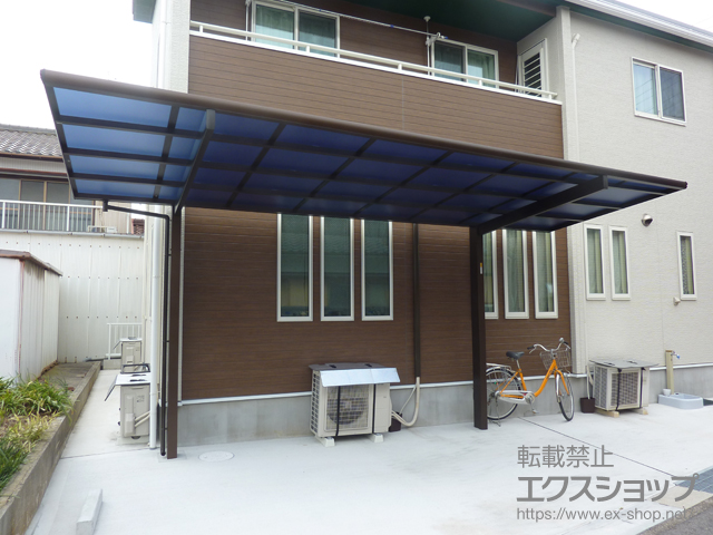 愛知県西尾市ののカーポート エフルージュグラン　積雪〜20cm対応＋変形敷地対応セット 施工例