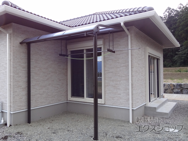 熊本県阿蘇郡南阿蘇村ののテラス屋根 スピーネ R型 テラスタイプ 単体 積雪〜20cm対応 施工例