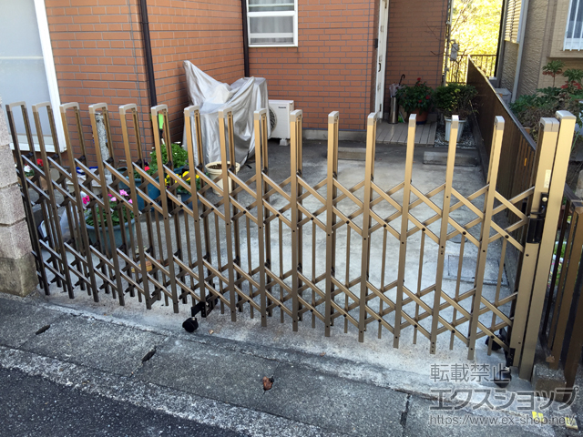 神奈川県横浜市ののカーゲート トリップゲート ペットガード型 ノンレール 片開き 33S 施工例