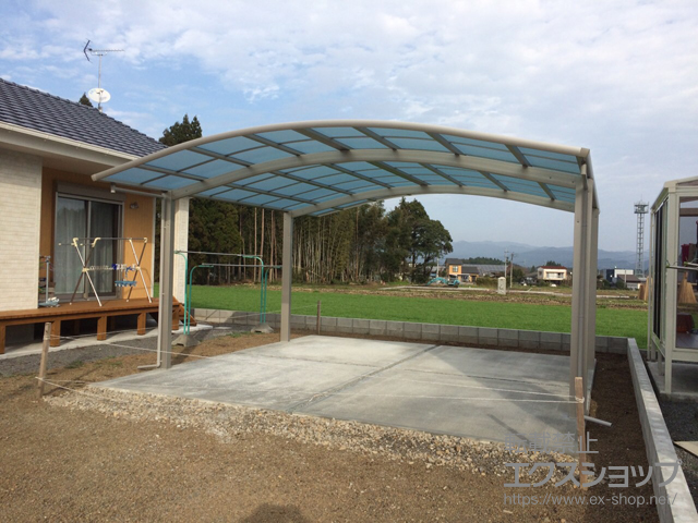 宮崎県小林市ののカーポート レイナツインポートグランZ　積雪〜20cm対応 施工例