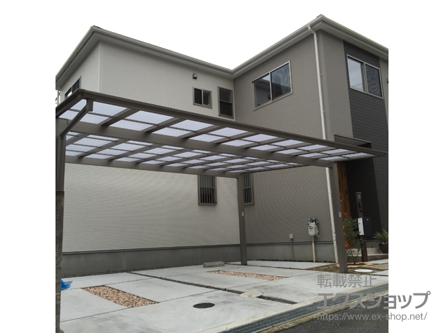 大阪府箕面市ののカーポート ソリッドポート ワイド 積雪〜20cm対応 施工例