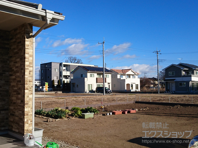 栃木県大田原市ののフェンス・柵 イーネットフェンス 2F型 自由柱施工 施工例