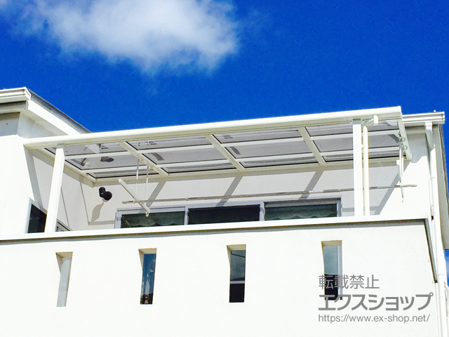 群馬県前橋市ののバルコニー・ベランダ屋根 スピーネ F型 屋根タイプ 単体 積雪〜20cm対応 施工例