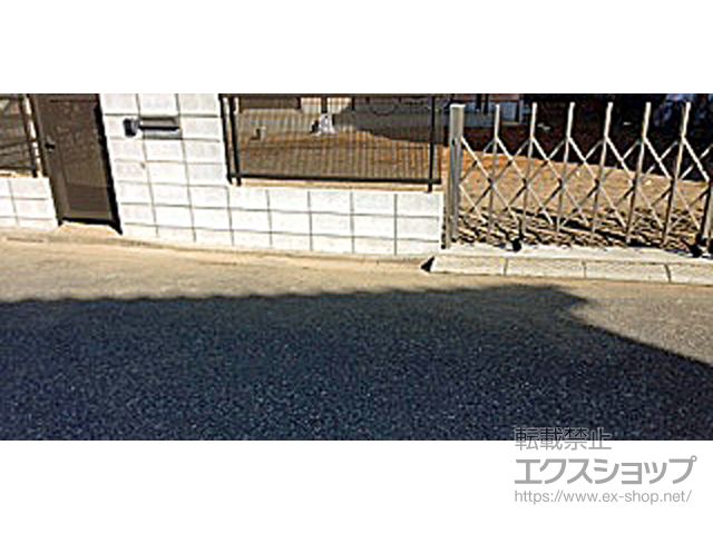 東京都江戸川区ののフェンス・柵 ライシスフェンス 2型 細たて桟 フリーポールタイプ 施工例