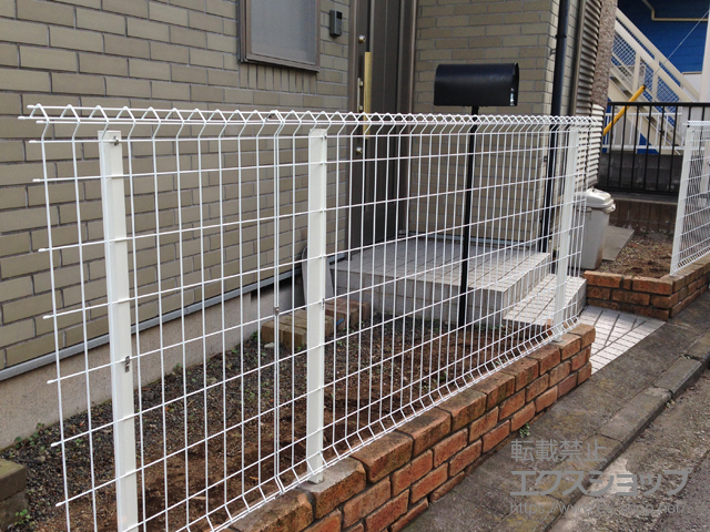 神奈川県横浜市ののフェンス・柵 イーネットフェンス1F型 自由柱タイプ 施工例