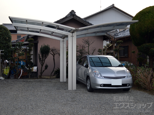三重県鈴鹿市ののカーポート プレシオスポート Y合掌 積雪〜20cm対応 施工例