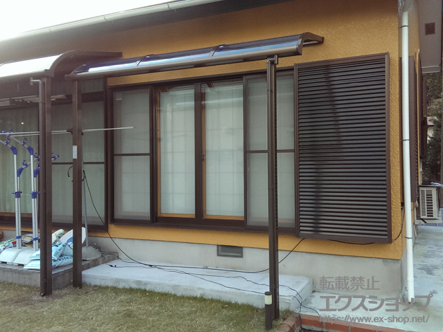 静岡県伊東市ののテラス屋根 スピーネ R型 テラスタイプ 単体 積雪〜20cm対応 施工例