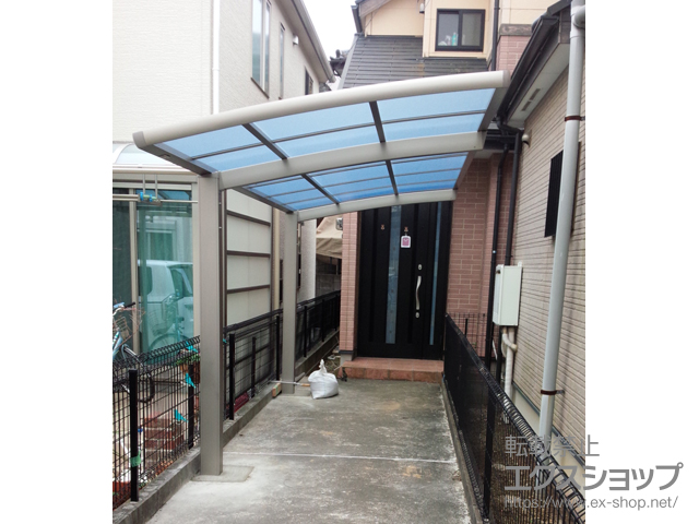 千葉県習志野市ののサイクルポート・駐輪場 フーゴRミニ (ラウンドスタイル) 積雪〜20cm対応 施工例