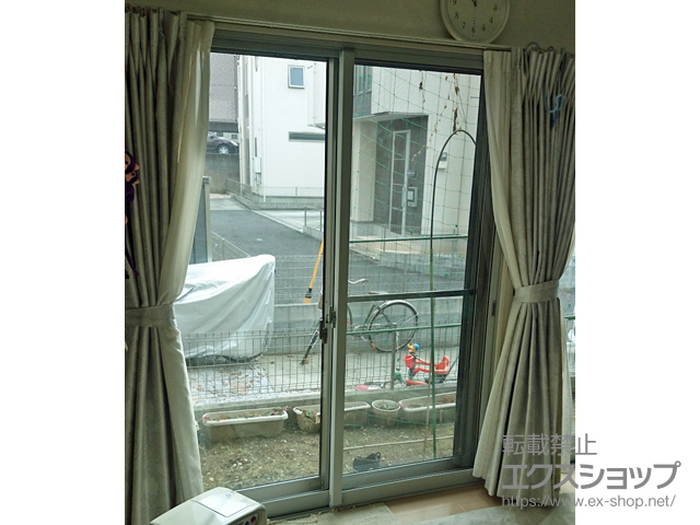 東京都福生市のの二重窓（内窓）、窓シャッター インプラス ダストバリア仕様 引違い窓 2枚建 施工例