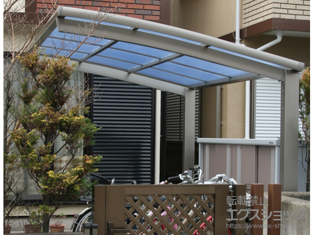 千葉県千葉市ののサイクルポート・駐輪場 ネスカRミニ (ラウンドスタイル) 積雪〜20cm対応 施工例