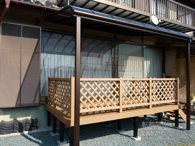 熊本県上益城郡益城町ののテラス屋根 ヴェクターテラス R型 テラスタイプ 単体 積雪〜20cm対応 施工例