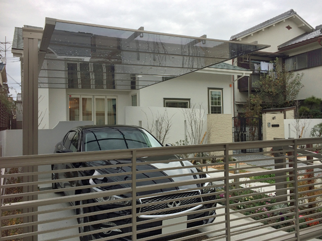 大阪府豊中市ののカーポート F-1 積雪〜20cm対応 施工例