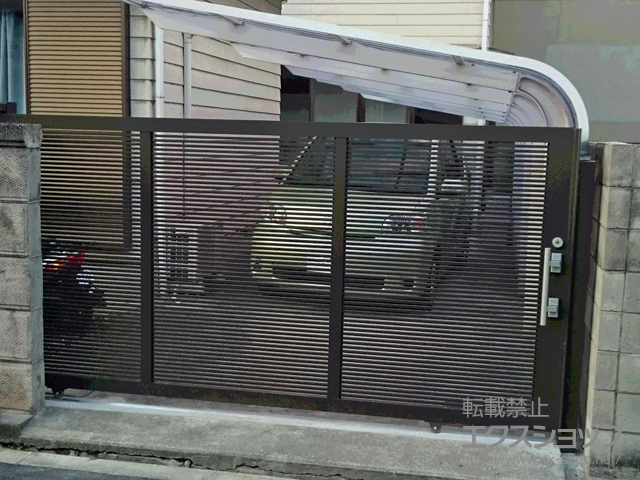大阪府大阪市ののカーゲート エススライドA型 片引き　手動 施工例