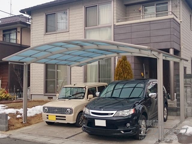 福島県郡山市ののカーポート レイナツインポートグラン　積雪〜20cm対応 施工例