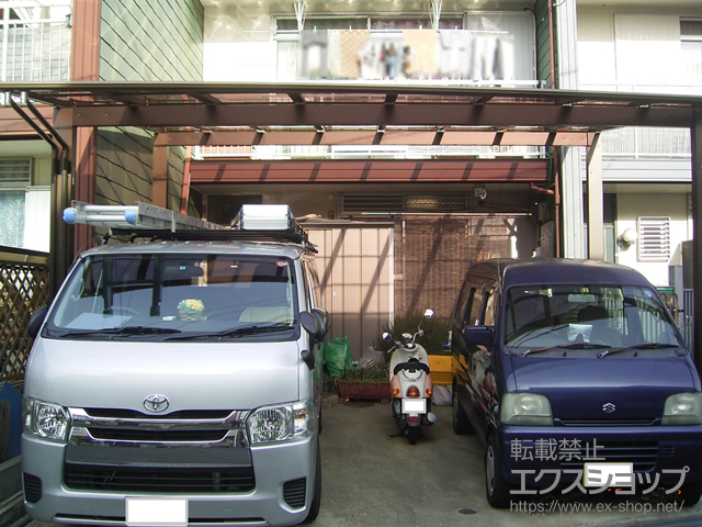 兵庫県神戸市ののカーポート エフルージュ ツイン 積雪〜20cm対応 施工例