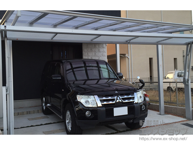 愛知県名古屋市ののカーゲート、カーポート ワイドオーバードアS1型 手動式 施工例