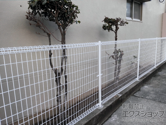 福岡県福岡市ののフェンス・柵 メッシュフェンスM0 間仕切りタイプ メーター販売 施工例