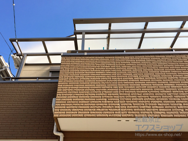 兵庫県尼崎市ののバルコニー・ベランダ屋根 スピーネ F型 屋根タイプ 単体 積雪〜20cm対応 施工例