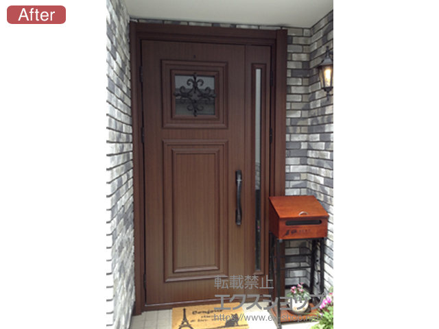 兵庫県神戸市のの玄関ドア ヴェナートRD 親子仕様 断熱D4仕様 U07 左勝手 ※スマートコントロールキー(AC100V式ポケットKey仕様) 施工例