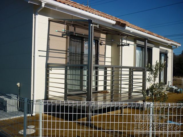 千葉県市原市のLIXIL リクシル（トステム）のテラス囲い・サンルーム ほせるんですII F型 オープンタイプ 積雪〜20cm対応 施工例