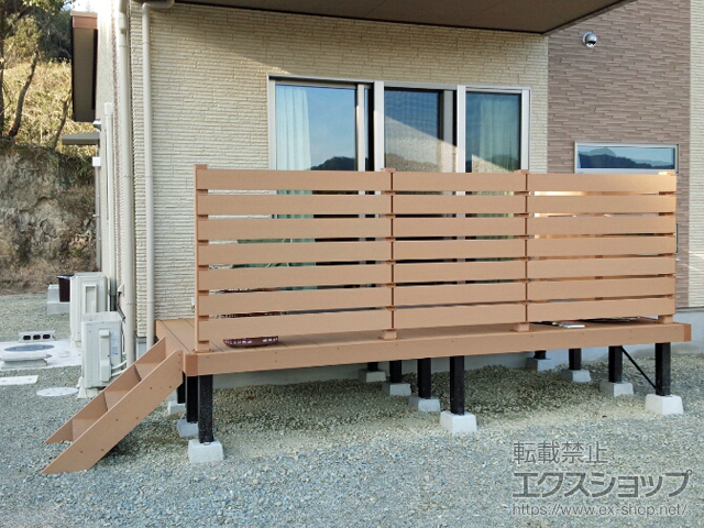 熊本県玉名市ののウッドデッキ マージウッドデッキ 施工例