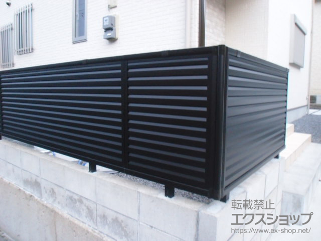 宮崎県宮崎市ののフェンス・柵 ミエーネフェンス 自由柱施工 施工例