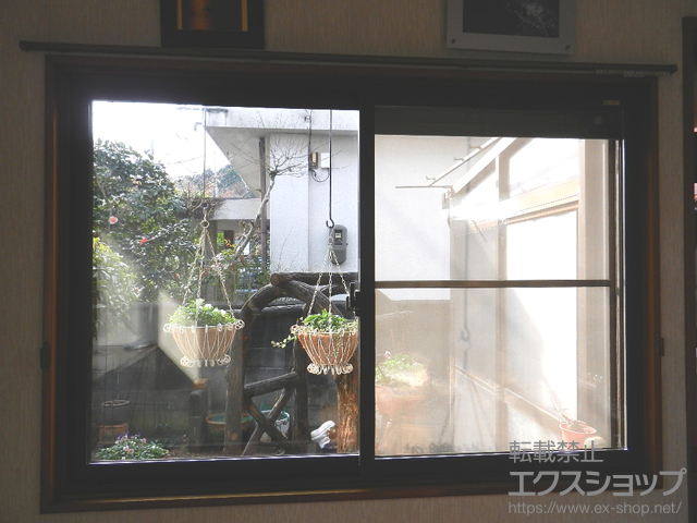大阪府河内長野市のの二重窓（内窓） インプラス ダストバリア仕様 引違い窓 2枚建 施工例