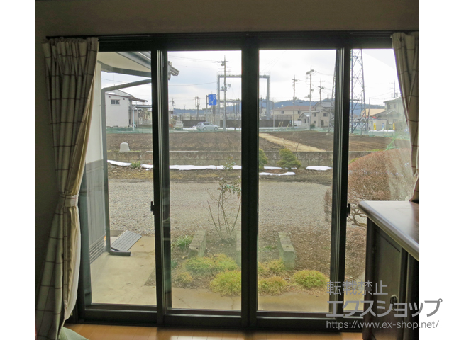 栃木県芳賀郡市貝町のの二重窓（内窓） インプラス ダストバリア仕様 引違い窓 4枚建 施工例