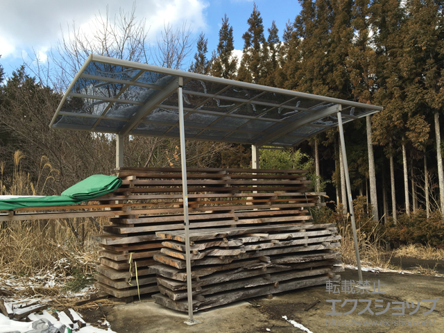 奈良県吉野郡吉野町ののカーポート レイナポートグラン　積雪〜20cm対応＋着脱式サポート ハイロング用 2本入り×1セット 施工例