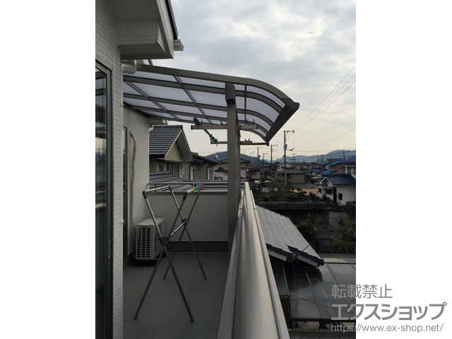 岡山県岡山市ののバルコニー・ベランダ屋根 スピーネ R型 屋根タイプ 単体 積雪〜20cm対応 施工例