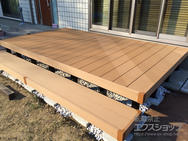 千葉県茂原市ののウッドデッキ リウッドデッキ 200 施工例