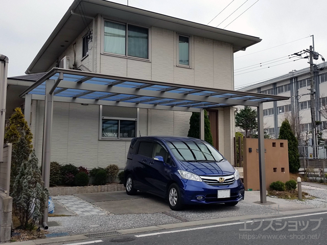 福岡県北九州市ののカーポート ソリッドポート ワイド 積雪〜20cm対応 施工例