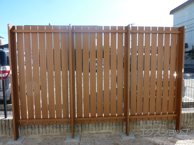 鳥取県米子市ののフェンス・柵 リレーリアフェンス4N型 間仕切柱 メーターモジュール 施工例
