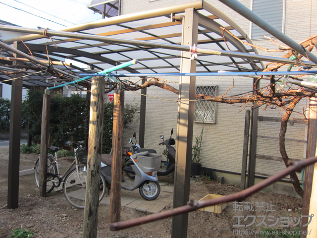 静岡県浜松市ののカーポート ネスカR (ラウンドスタイル) ワイド 積雪〜20cm対応 施工例