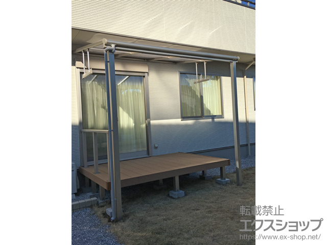 茨城県古河市ののウッドデッキ リウッドデッキ 200 施工例