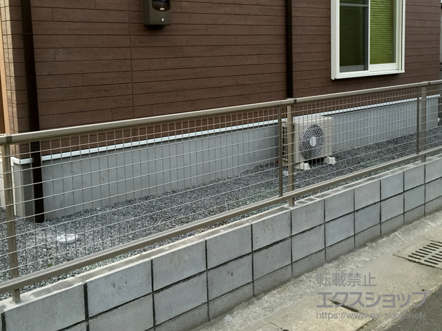 熊本県熊本市ののフェンス・柵 レスティナメッシュフェンス2型 自由柱施工 施工例