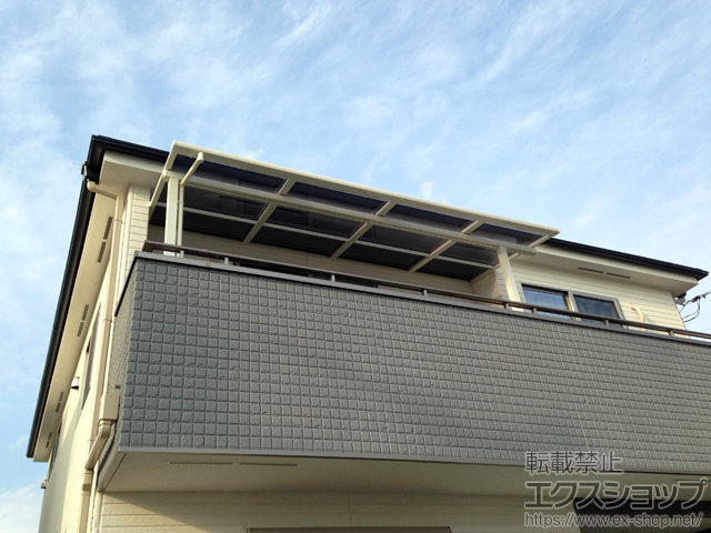 岡山県倉敷市片ののバルコニー・ベランダ屋根 スピーネ F型 屋根タイプ 単体 積雪〜20cm対応 施工例