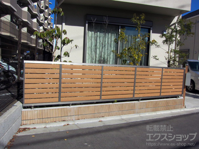 東京都府中市のLIXIL リクシル(新日軽)のフェンス・柵 セレビューフェンスRP3型 フリーポールタイプ 施工例