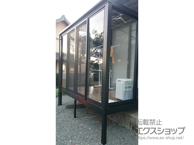 熊本県阿蘇郡西原村ののテラス囲い・サンルーム サニージュ R型 床納まり 積雪〜20cm対応 施工例