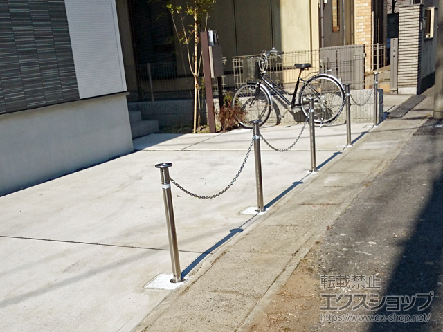 千葉県千葉市ののカーゲート スペースガード（車止め）F48型 施工例